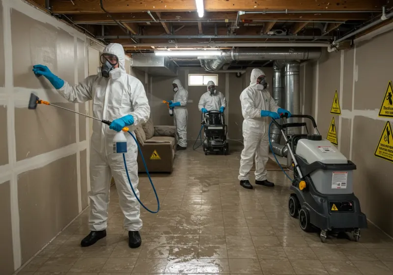 Basement Moisture Removal and Structural Drying process in Ronan, MT